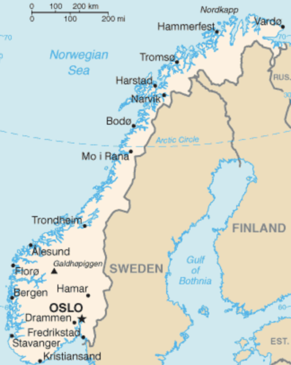 Noruega Mapa